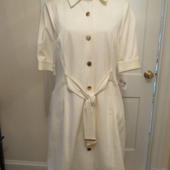 Ellen Tracy Ivory Tailored Dress – NWT - 12 - Picture 1 of 8